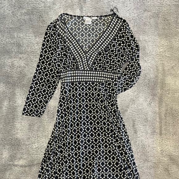 Maggy Landon Retro Print Long Sleeve Maxi Dress - Picture 1 of 5